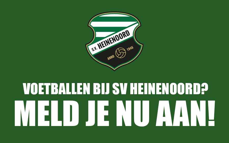 Voetballen bij SV Heinenoord? Meld je nu aan!